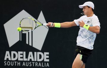 Adam Walton in action at the Adelaide International. Picture: Tennis Australia
