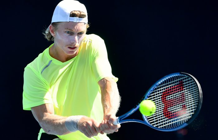 Dane Sweeny in action during Australian Open 2024 qualifying. Picture: Tennis Australia