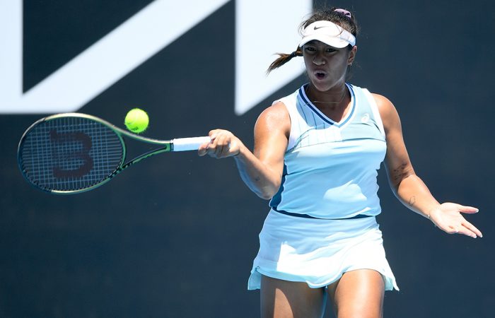 Destanee Aiava in action during Australian Open 2024 qualifying. Picture: Tennis Australia