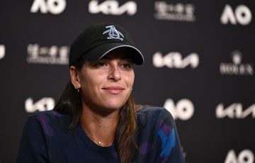 Ajla Tomljanovic speaks to media at Australian Open 2024. Picture: Tennis Australia