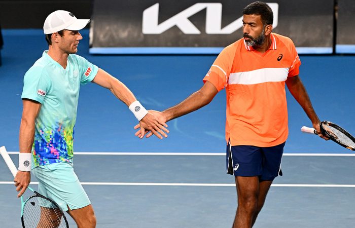 Matt Ebden and Rohan Bopanna at Australian Open 2024. Picture: Tennis Australia
