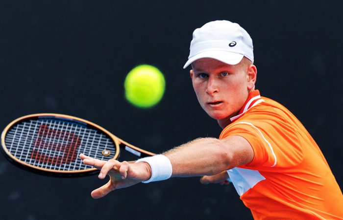 Pavle Marinkov in action at Australian Open 2024. Picture: Tennis Australia