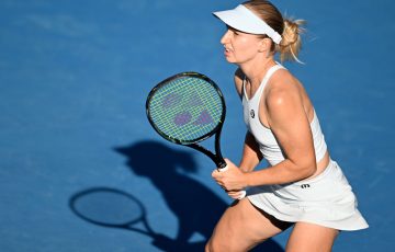 Daria Saville in action at the Hobart International. Picture: Getty Images