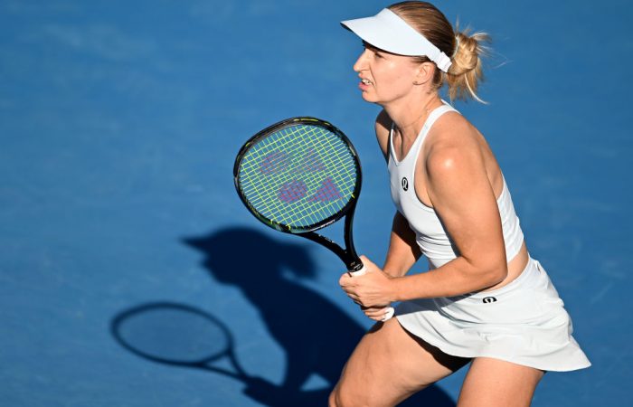 Daria Saville in action at the Hobart International. Picture: Getty Images