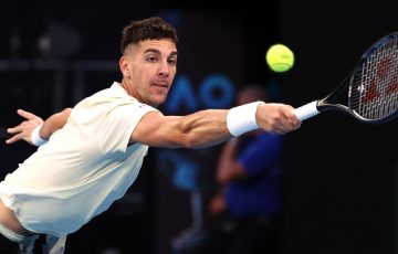 Thanasi Kokkinakis in action at Australian Open 2024. Picture: Getty Images