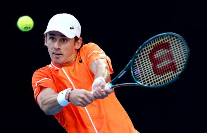 Alex de Minaur in action at Australian Open 2024. Picture: Getty Images