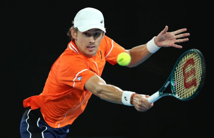 Alex de Minaur in action at Australian Open 2024. Picture: Getty Images