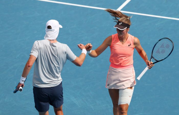 Marc Polmans and Olivia Gadecki at Australian Open 2024. Picture: Getty Images