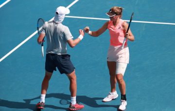 Marc Polmans and Olivia Gadecki at Australian Open 2024. Picture: Getty Images