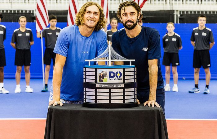 Max Purcell and Jordan Thompson in Dallas; Image courtesy Dallas Open