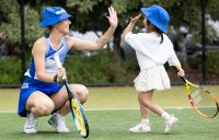 Storm Hunter. Launch of AO Holiday Programs and its new partnership with Weet-Bix. Malvern Tennis Club. Tuesday, December 12, 2023. MANDATORY PHOTO CREDIT Tennis Australia/ FIONA HAMILTON