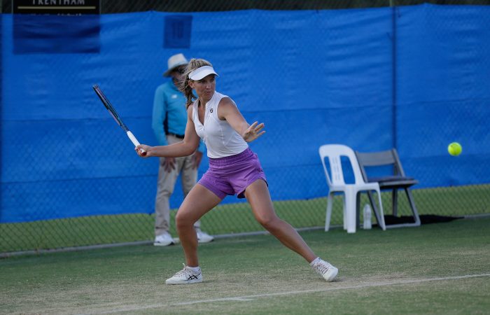 Maddison Inglis in action at the Australian Pro Tour event in Mildura. Picture: Tennis Australia