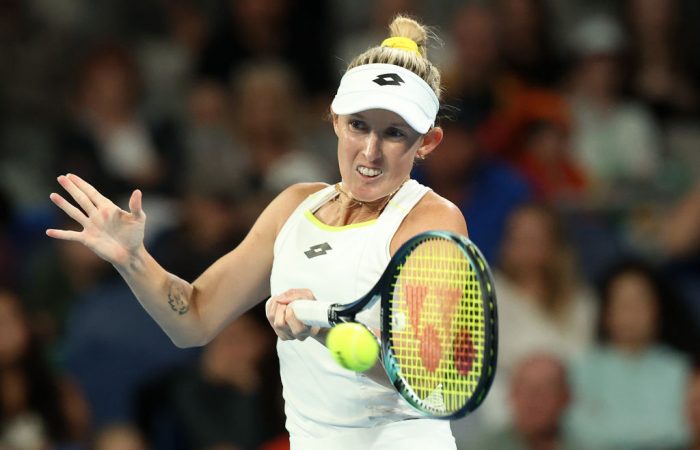 Storm Hunter in action. Picture: Tennis Australia