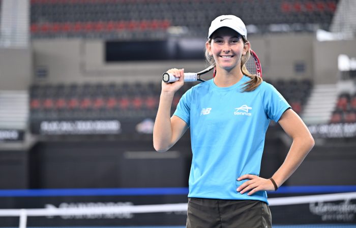 As well as competing professionally, Lara Walker is a part-time tennis coach in Brisbane. Picture: Tennis Australia