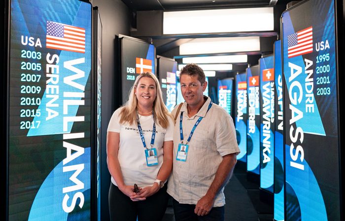 Australian Tennis Foundation lottery winners Mel and Dave Jones.