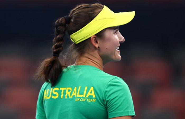 Arina Rodionova during a Billie Jean King Cup practice session. Picture: Getty Images