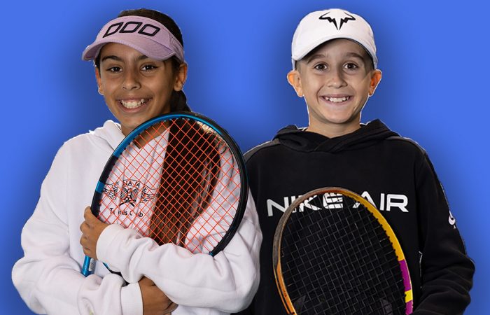 Sarah Good-Giles and Jobe Dikkenberg are two of Australia's most promising players in the 2013 birth year. Pictures: Tennis Australia