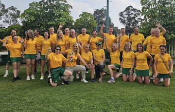 The Australian team at the 2024 ITF Masters World Team Championships in Mexico. 