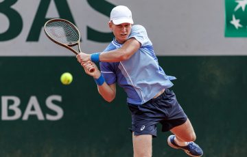Pavle Marinkov in action at Roland Garros 2024. Picture: Tennis Australia