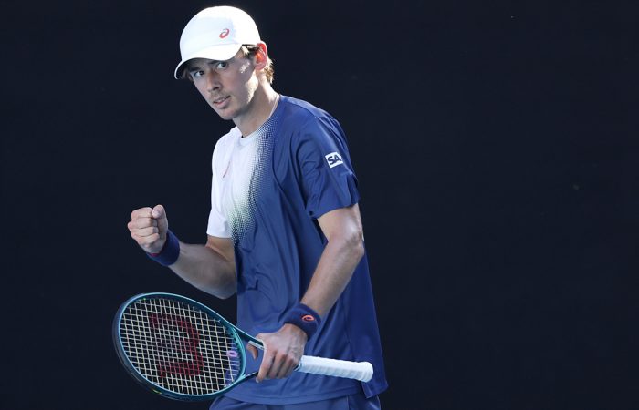 Demon Alex de Minaur in action at AO 2025; Getty Images