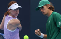 Maya Joint (L) and Alex de Minaur were winners at the China Open in Beijing on Saturday. [Getty Images]