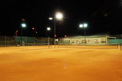 Two porous tennis courts